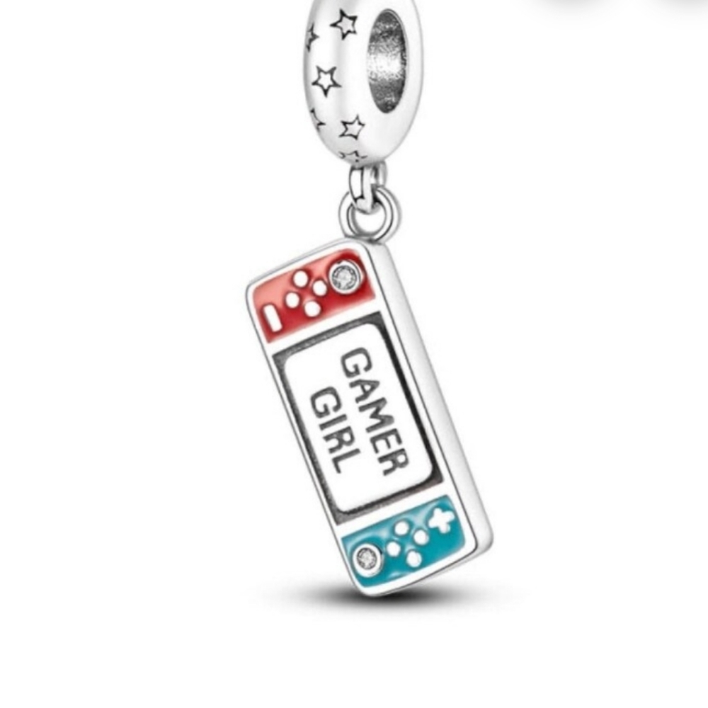Sterling Silver Gamer Girl Charm